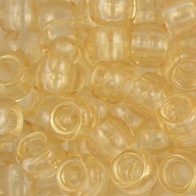 Pony Beads, 9x6mm, Transparent Gold (650 Pieces)