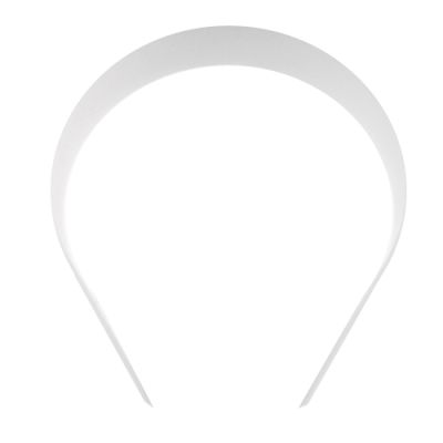 White/Beige Plastic Headband Base (35mm) (12 Pieces)