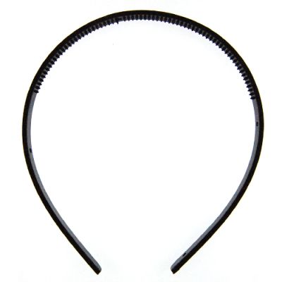 Black Plastic Headband Base (6mm) (12 Pieces)