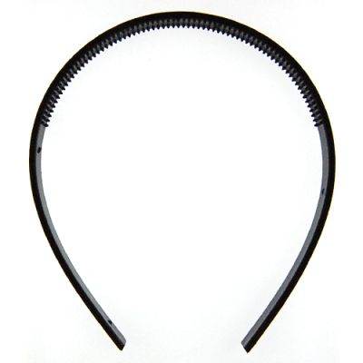 Black Plastic Headband Base (9mm) (12 Pieces)