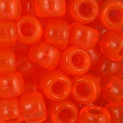 Pony Beads, 9x6mm, Transparent Hyacinth (650 Pieces)