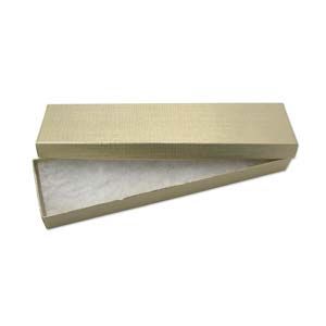 Paper Jewelry Box Gold Foil 8 X 2 X 7/8" (10 Pieces)