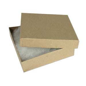 Paper Jewelry Box Brown 3.5 x 3.5 x 1" (10 Pieces)