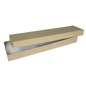 Paper Jewelry Box Brown 8 x 2 x 7/8" (10 Pieces)
