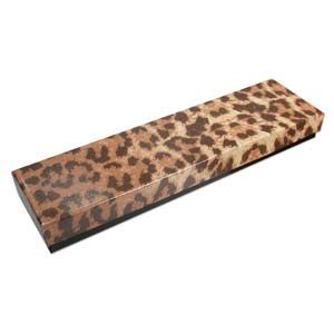 Paper Jewelry Box Leopard 8 x 2 x 1" (10 Pieces)