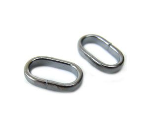 Flat Oval 5 x 8MM Jump Ring (Black Gun Metal) (144 PCS)