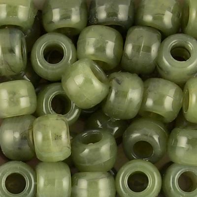 Pony Beads, 9x6mm, Opaque Jade (650 Pieces)