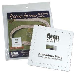 Kumihimo 5.5" Square Plate w/ Instructions (Each)