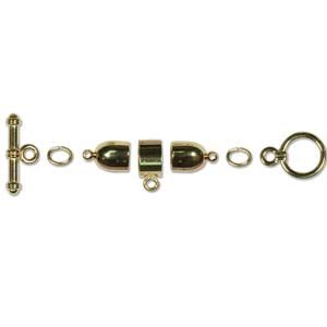 Kumihimo Finding Set 6MM (Gold-Plated) (1 set)