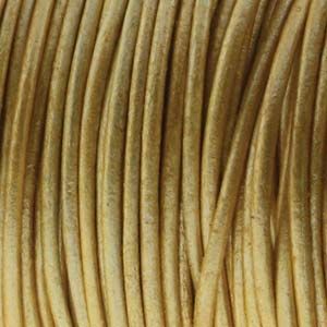 1MM Leather Cord-Metallic Gold (25 yards)