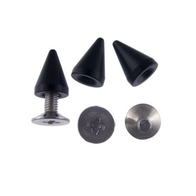 Metal Cone Spike 10mm-BULK PACK! (Black) (100 Pieces)