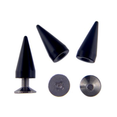 Metal Cone Spike 15mm-BULK PACK! (Black) (50 Pieces)