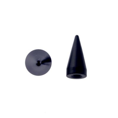 Metal Cone Spike 15mm (Black) (10 Pieces)