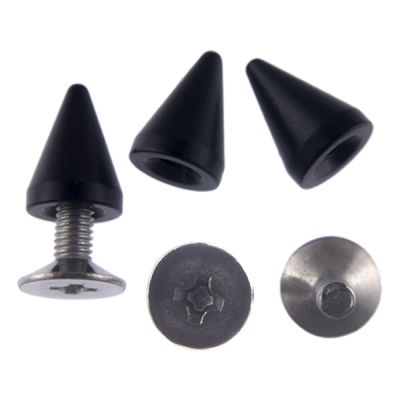 Metal Cone Spike 15mm-Wide-BULK PACK! (Black) (50 Pieces)