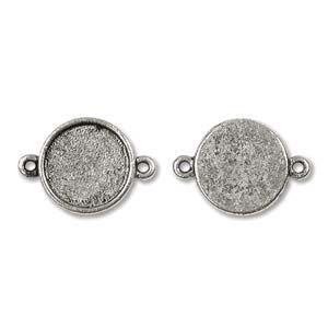 Circle Link 14.6x20.5mm (Antique Silver) (5 PCS)