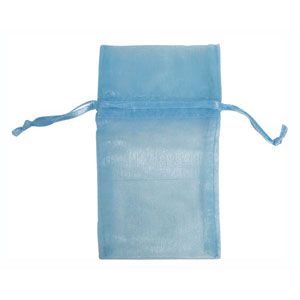 Organza Drawstring Pouch Baby Blue-2.75 x 3" (12 Pieces)