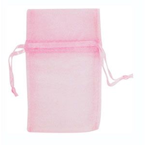 Organza Drawstring Pouch Light Pink-3 x 4" (12 Pieces)