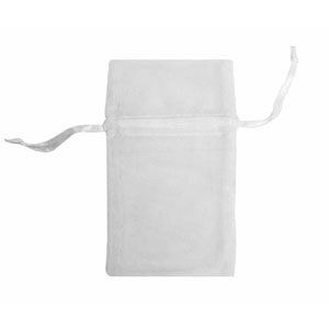 Organza Drawstring Pouch White-3 x 4" (12 Pieces)