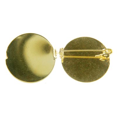 Pin w/ 25mm Flat Pad Gold Color (24 Pieces)