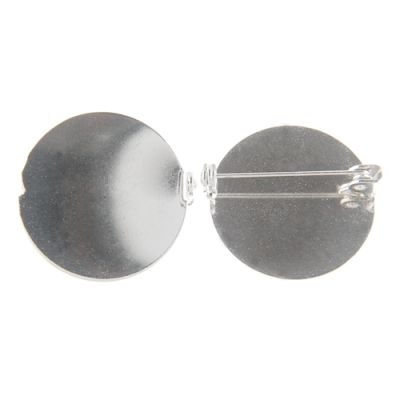 Pin w/ 25mm Flat Pad Silver (24 Pieces)