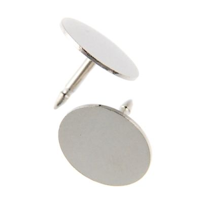 Tack (Lapel) Pin Back with 9MM Pad, Silver (24 Pieces)