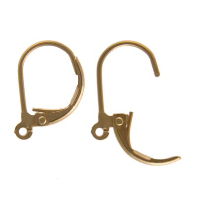 15mm Plain Leverback Earring, 14k Gold Filled (2 Pieces)