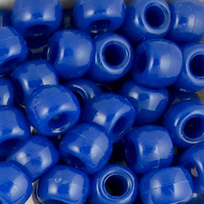 Pony Beads, 9x6mm, Opaque Royal Blue (650 Pieces)