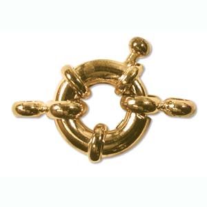 Fancy Spring Ring 11MM (Gold-Plated) (6 Pieces)