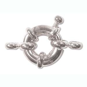 Fancy Spring Ring 11MM (Silver-Plated) (6 Pieces)