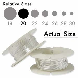 20 Ga (.81mm) Round Sterling Silver Wire Half-Hard, Approx.19ft (1 OZ) 
