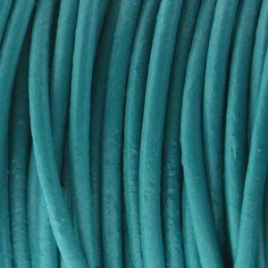 2MM Leather Cord-Turquoise (25 yards)
