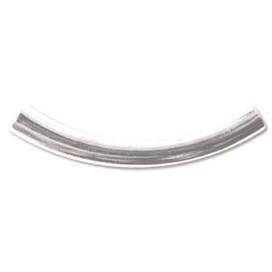 Curved Spacer Tube 3.2X26mm - Silver Plate (72 Pieces)
