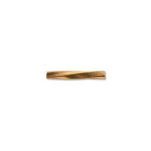 Twisted Spacer Tube 1.2 X 10mm - Gold (144 Pieces)