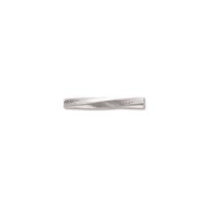Twisted Spacer Tube 1.2 X 10mm - Silver (144 Pieces)