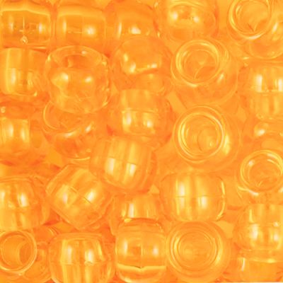 Pony Beads, 9x6mm, Transparent Topaz (650 Pieces)