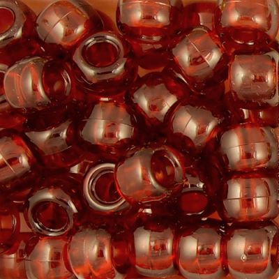 Pony Beads, 9x6mm, Transparent Tortoise (650 Pieces)