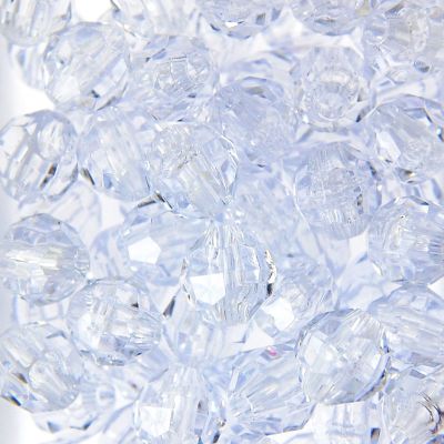 Tr. Crystal - Faceted Transparent Plastic Beads (Choose Size) (Pack)