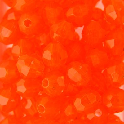 Tr. Hyacinth - Faceted Transparent Plastic Beads (Choose Size) (Pack)