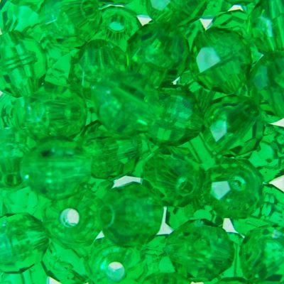 Tr. Mint - Faceted Transparent Plastic Beads (Choose Size) (Pack)