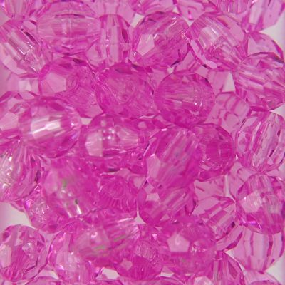 Tr. Light Amethyst - Faceted Transparent Plastic Beads (Choose Size) (Pack)