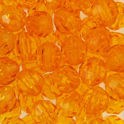 Tr. Topaz - Faceted Transparent Plastic Beads (Choose Size) (Pack)