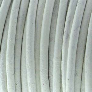 2MM Leather Cord-White (25 yards)