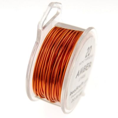 20 Ga. Color-Enameled Copper Wire-Amber (10 Yards)