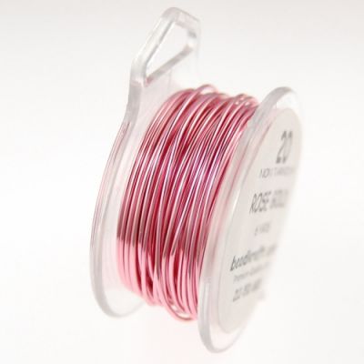 20 Ga. Color-Enameled Copper Wire-Rose Gold (6 Yards)