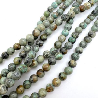 6mm Smooth Round African Turquoise Bead (16" Strand)