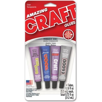 AMAZING GOOP CRAFT Mini Tubes - 4 Pack, Clear, 0.18 FL OZ Each Tube (4 Tubes)