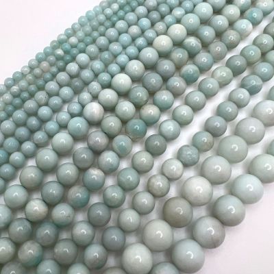 Smooth Round, Amazonite Beads, Choose Size  (16" Strand)