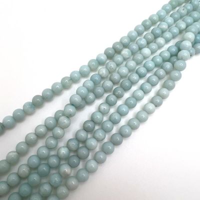 6mm Smooth Round Amazonite Beads (16" Strand)