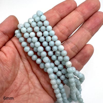 6mm Smooth Round Amazonite Beads (16" Strand)
