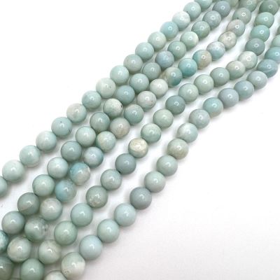 8mm Smooth Round Amazonite Beads (16" Strand)